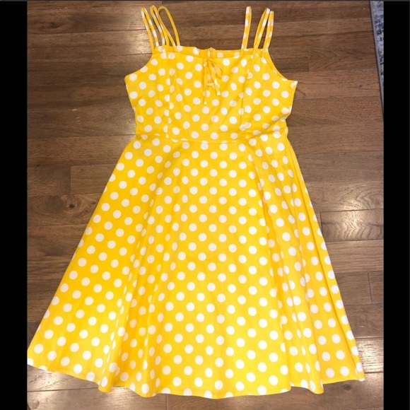 yellow polka dot sundress